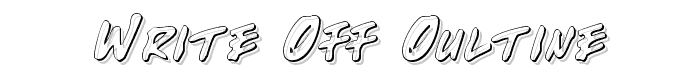 Write Off Oultine font